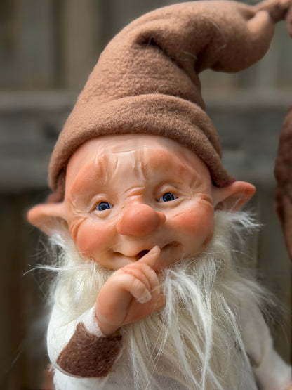 The Woodland Keepers – Keeper of New Beginnings | OOAK Handmade Forest Elf with Baby
