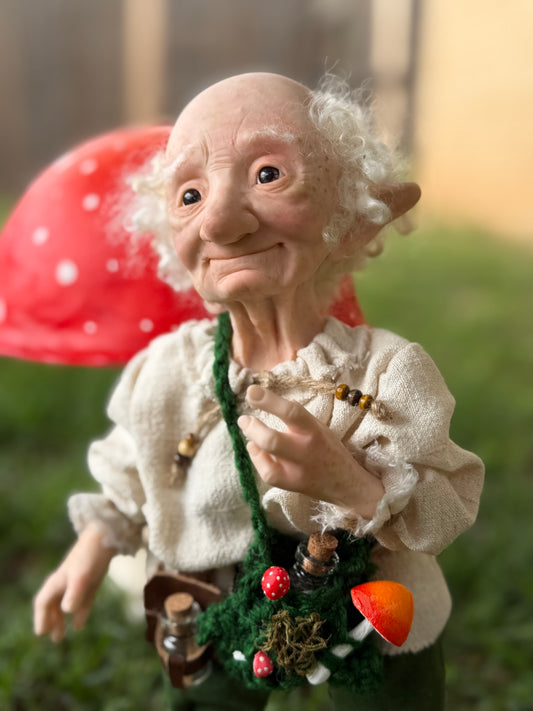 Baldur o Baldar, es el Anciano Sabio del Bosque, Figura de Colección en Porcelana Fría