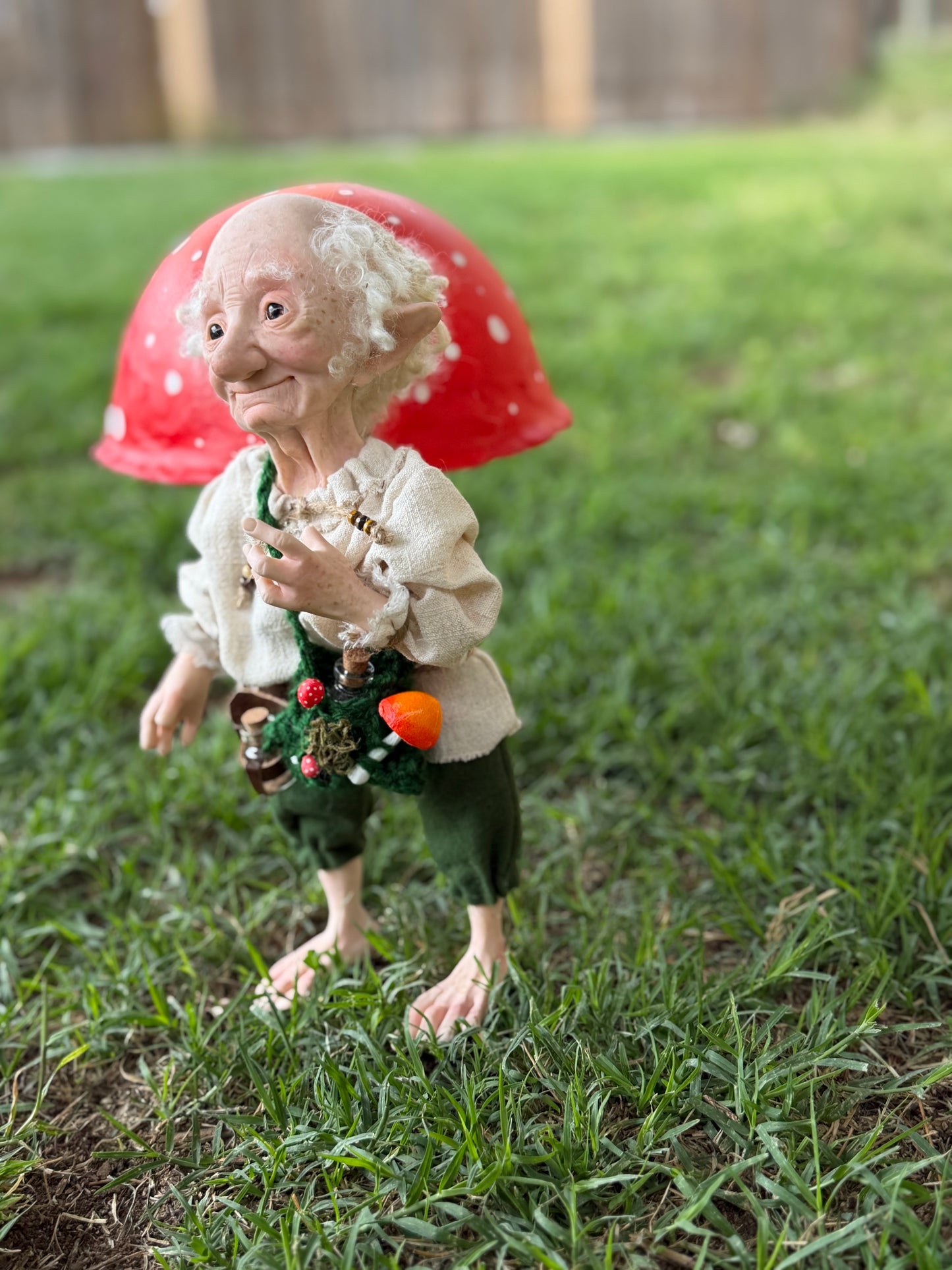 Baldur o Baldar, es el Anciano Sabio del Bosque, Figura de Colección en Porcelana Fría