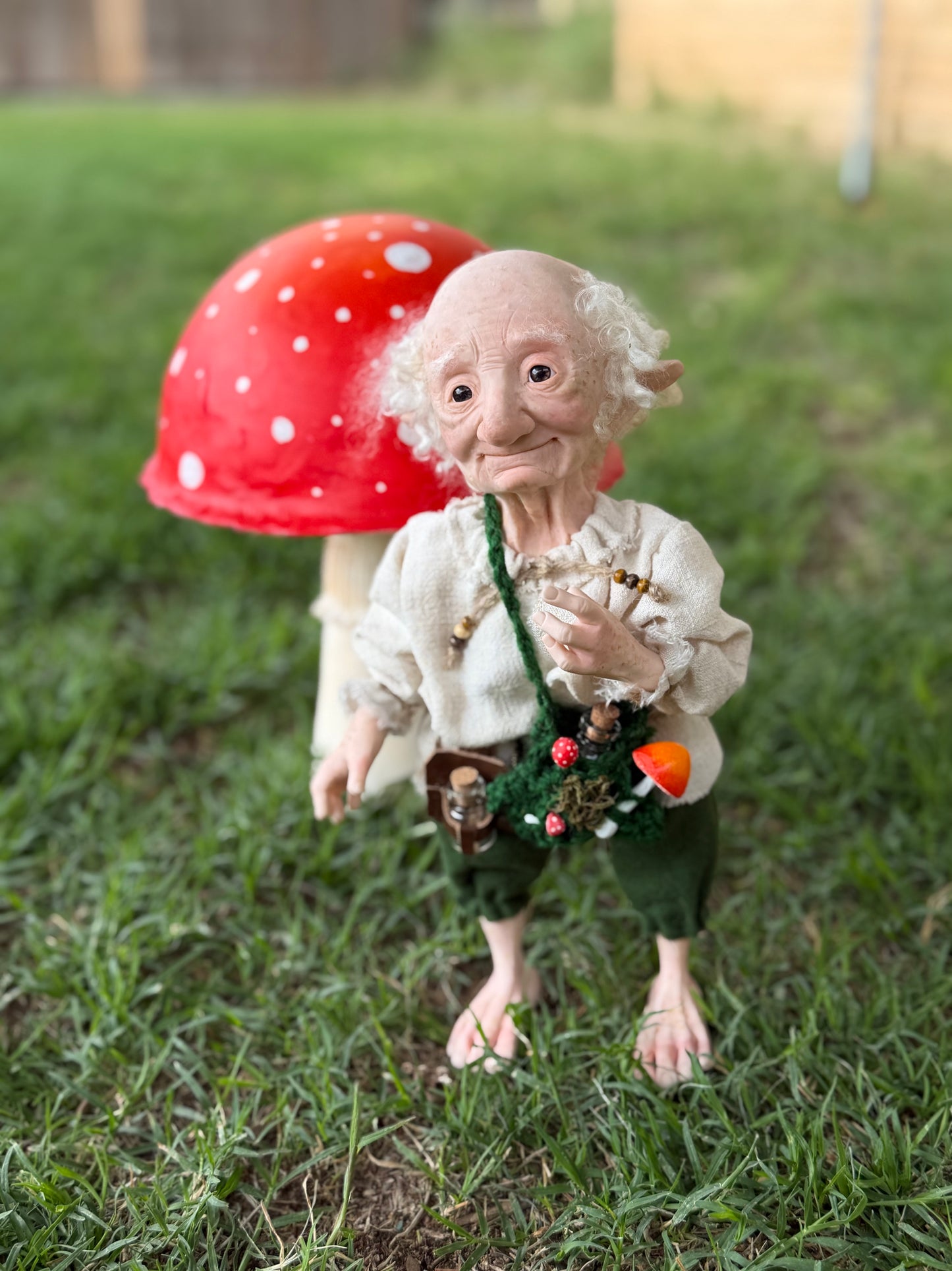 Baldur o Baldar, es el Anciano Sabio del Bosque, Figura de Colección en Porcelana Fría